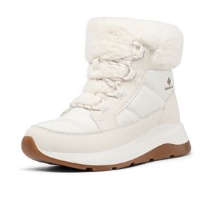 Dream Paris Women's White and Tan Fur Winter Boots Never Worn**